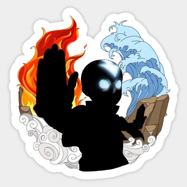 Elements airbender Sticker by Lissacorinne